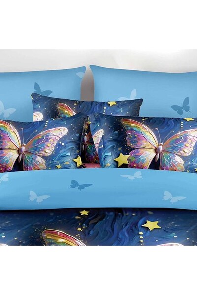 naniland.ro Set lenjerie 6 piese pentru pat dublu, husă pilotă 200x230 cm cu ...