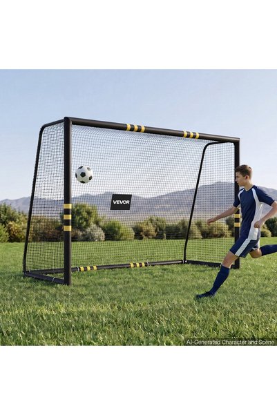 VEVOR Porți de fotbal, Material principal: țevi de fier + spumă + plasă ON, C...