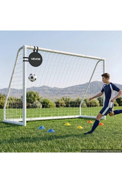 VEVOR Porți de fotbal, Material principal: țevi din PVC + racorduri din PP + ...