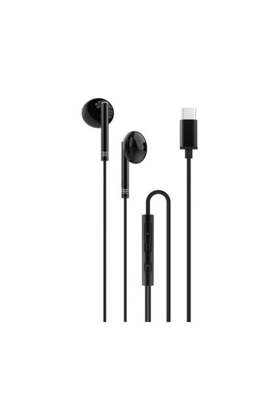 Xo Căști stereo cu sârmă EP29 negre, tip intraauricular, conector USB tip C, ...