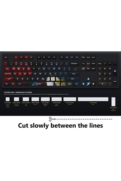 OEM Stickere Tastatura Lumini de Cabl Arcade, Set Complet Design Vizual Conti...