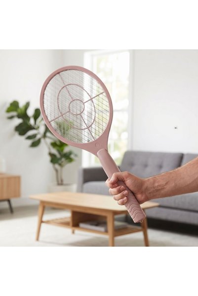 Excellent Houseware Electric insect swatter, 17x46 cm, pink color