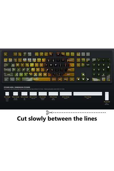 OEM Stickere Tastatura Set Insecta pe Floarea Soarelui, Design Continuu, Form...