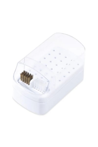 Choice White 30 Holes Nail Drill Bit Holder Storage Acrylic Nails Organizer B...