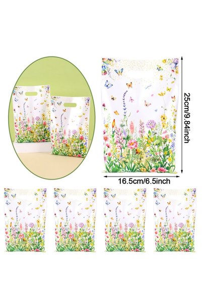 Choice 50pcs Wildflower 10/20/50pcs Handbag Candy Bags Wildflower Spring Birt...
