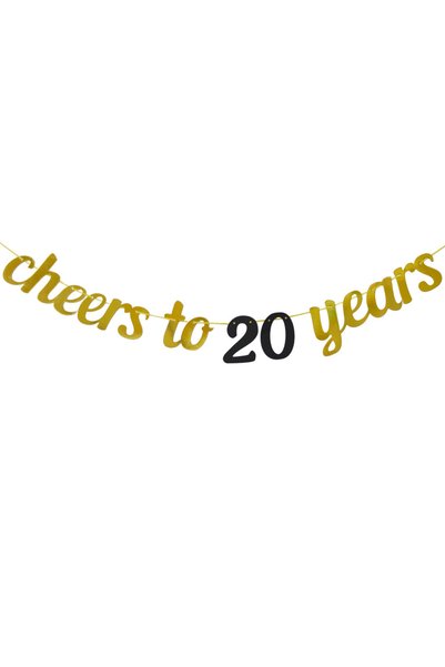 Choice 1 مجموعة 20 1 مجموعة ذهبي وأسود «نخب 20 و30 و40 و50 و60 عامًا» لافتة ل...