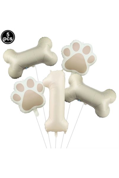Choice Other 1 5pcs Dog Party Balloons 32inch Cream Number Balloon Bone Shape...