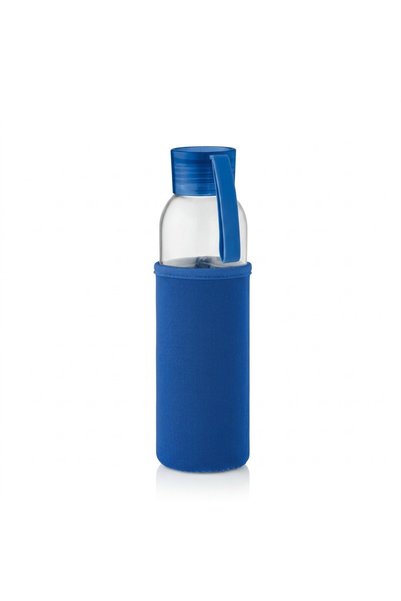 JOY CREATIVE Recycled glass water bottle 500 ml, Royal blue