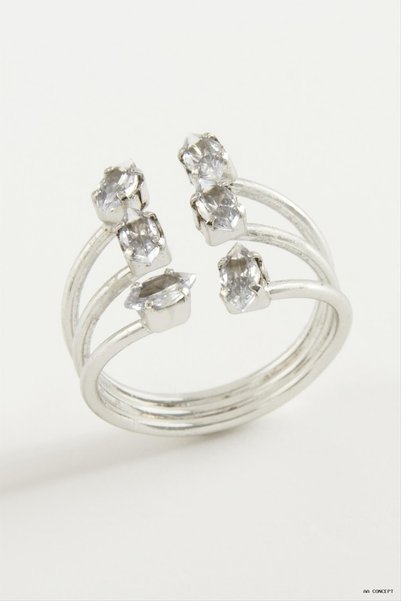 ZERO LAND CONCEPTA Oval Zircon Ring (203834) Silver Color