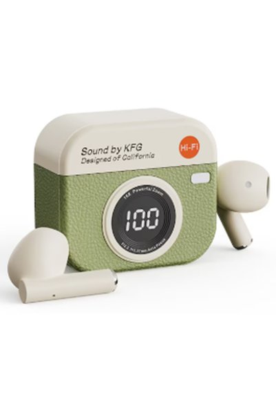 Generic Brand Căști wireless stil retro, Bluetooth 5.4 cu reducere activă zgo...