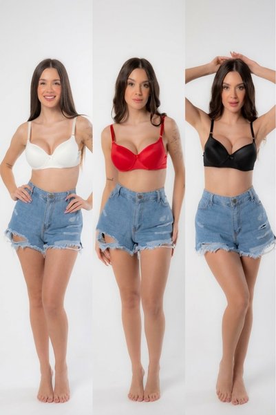 Masal Lingerie Women's Padded (Wired) Shaping / Sculpting Daily 3-Piece Bra Set