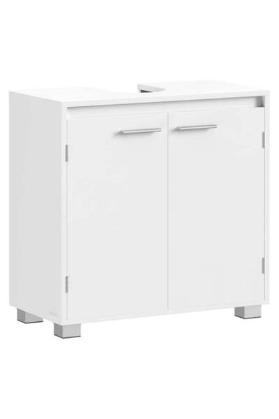 VASAGLE Dulap de baie pentru chiuvetă, MDF, 2 compartimente, raft interior re...
