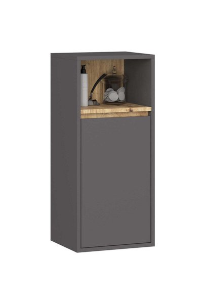 MyOfficeShop Raft suspendat pentru baie, cu ușă și 2 rafturi, placaj aglomera...
