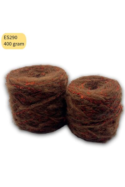 Oxford İplik Hand-Wound Special Blend 400g, Double-Ply and Thick Angora, Coff...