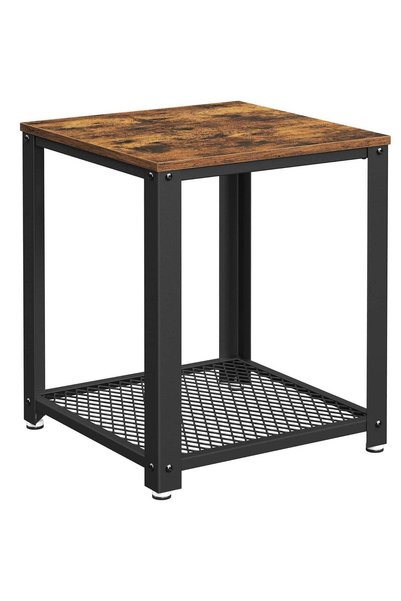 VASAGLE Măsuță auxiliară de cafea, tip noptieră, cu cadru metalic, 45x45x55 c...