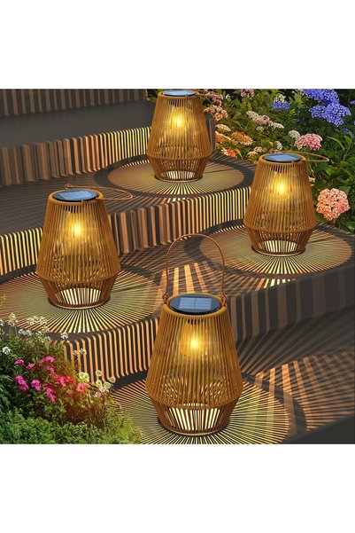 KagoLing Solar Lantern Outdoor Waterproof Light for Outside Hanging - Woven L...