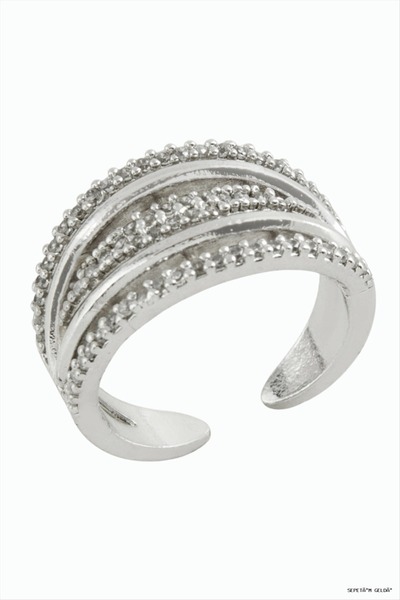 ZERO LAND SPT-GLD Metal Ring with Zircon (231922) Silver Color