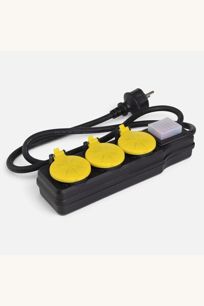 Comerivo Prelungitor de exterior cu 3 prize Schuko, capac de protecție la apă...