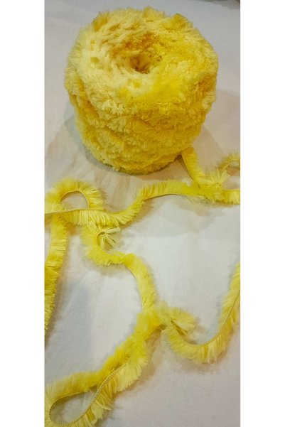 UMRA collection Fuzzy, soft yarn—hand-knit yarn, 200 g, color: yellow
