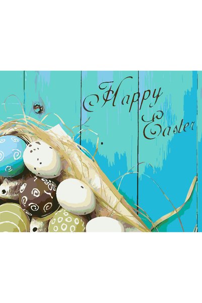 Painting-numbers Set pictura pe numere Paste Fericit 4308, panza pe rama lemn...