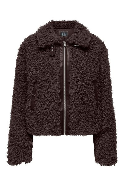 ONLY سترة «Kadin Kahve Onltılda Teddy Jacket Cc Otw»