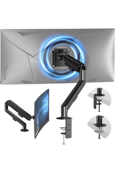 HEYMIX LIFE Monitor Arm VESA Mount Gas Spring Adjustable Computer Monitor Sta...