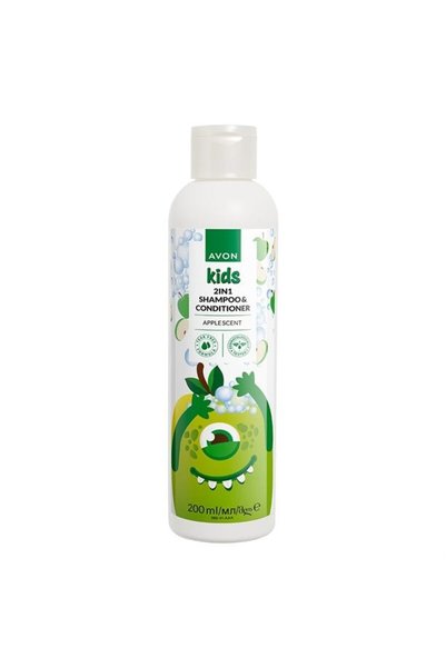 AVON Șampon și balsam 2 în 1, cu aromă de mere, 200 ml,