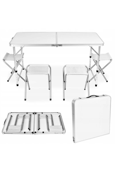 Gockowiak SET DE CAMPING PLIABIL, PENTRU TURISM, GRĂDINĂ, VALIZĂ, MASĂ + 4 SC...