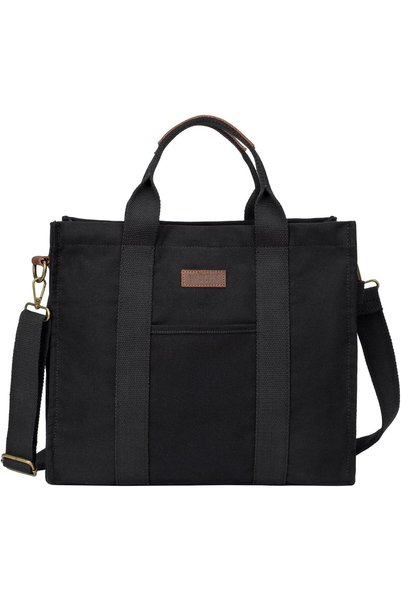 VASCHY Canvas Tote bag, Casual Reusable Work Totes for Women Teachers with Zi...