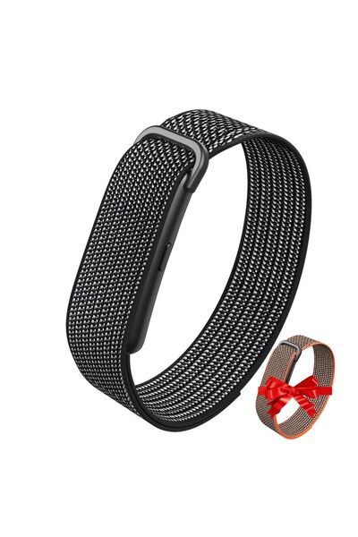 Generic Smart Sports Bracelet Black with Orange Strap Gift for Fitness Tracke...