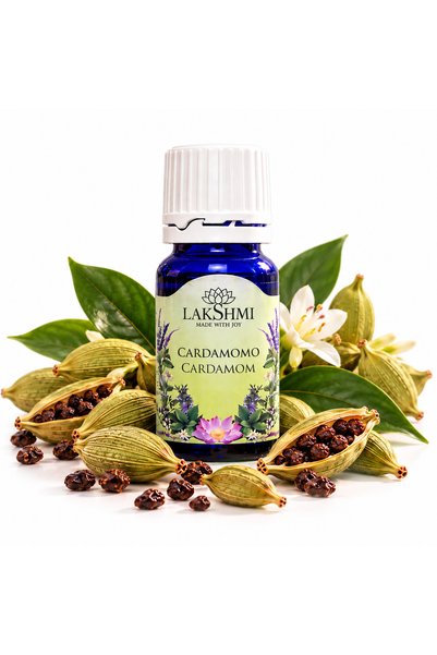 Lakshmi Ulei esential Cardamom 5 ml, 100% Pur si Organic, Elettaria Cardamomu...
