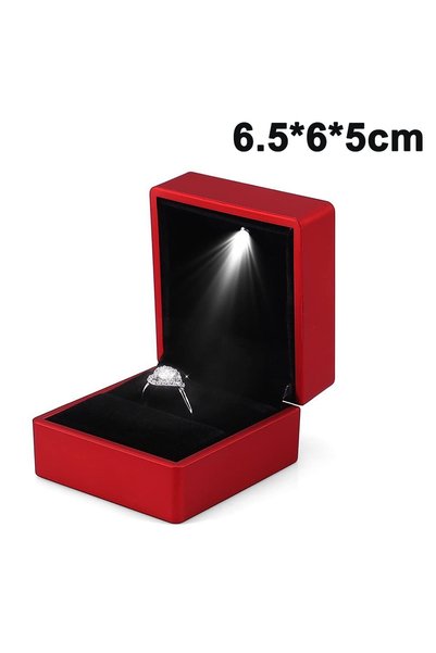 Noonedibs Cutie de bijuterii cu iluminare LED, cutie de cadouri pentru cercei...