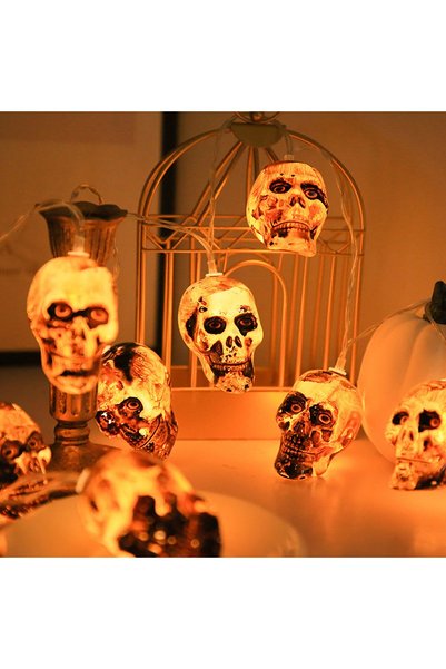 Noonedibs Lumini de Halloween cu șir de lumini, decorațiuni de Halloween înfr...