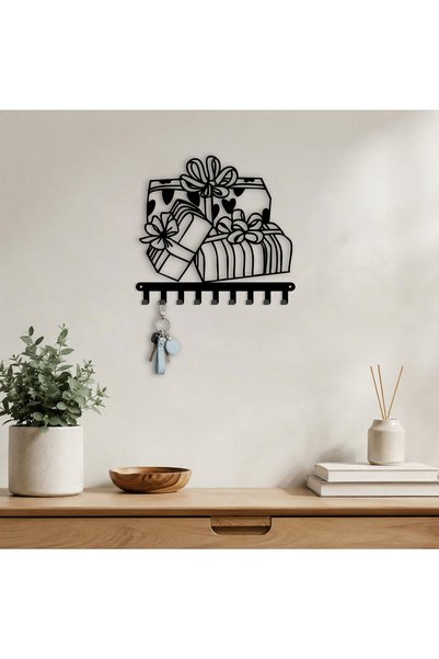 Generic Brand Floral Gift Boxes Metal Key Holder Metal Key Hanger Wall Mounte...