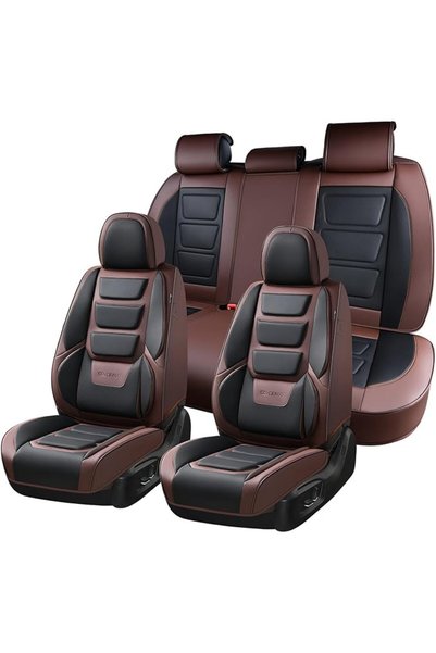 Coverado Car Seat Covers Full Set, Car Seat Protector Waterproof, Nappa Leath...