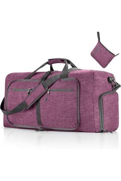 Vomgomfom Travel Duffle Bag for Men, 65L Foldable Travel Duffel Bag with Shoe...