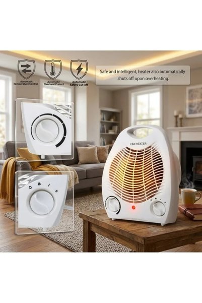 Refura - SA مدفأة كهربائية من نوع المروحة REFURA بقدرة 2000 واط، مدفأة غرفة س...