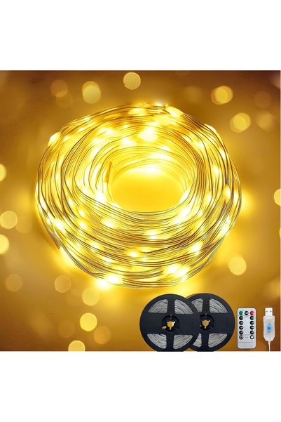 GENERAL 2pack Fairy Lights 10M/32 FT Warm 100LED USB Soft wire String Lights,...