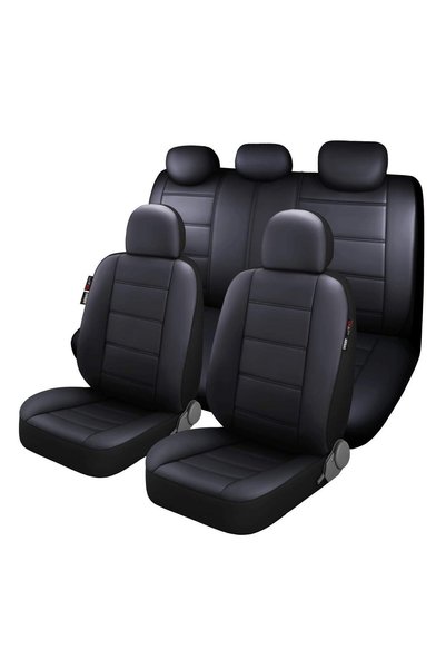 P&J Trading P&J AUTO Premium PU Leather Car Seat Cover Full Set in 11pcs Univ...