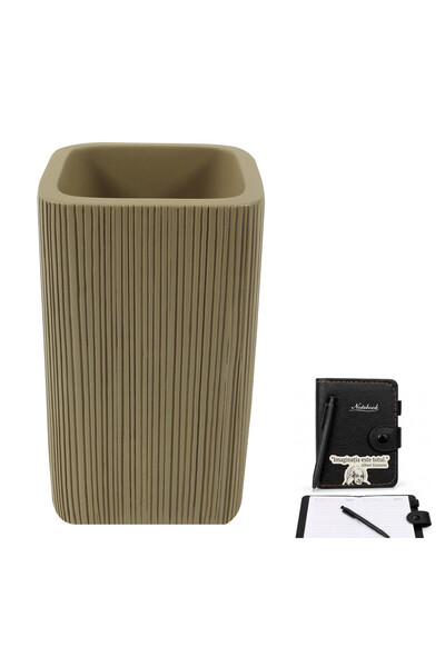 OEM Pahar baie pentru igienă personală, polirășină, maro, 6.8x6.8x11.5 cm, cu...