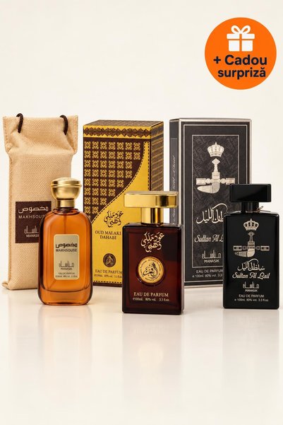 OferteTop Set 3 Parfumuri Arăbești pentru Bărbați: Makhsouse, Oud Malaki Daha...