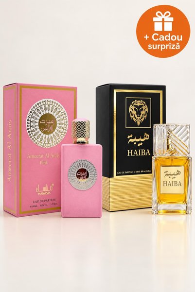 OferteTop Set 2 Parfumuri Arăbești pentru Femei: Ameerat Al Arais Pink și Hai...