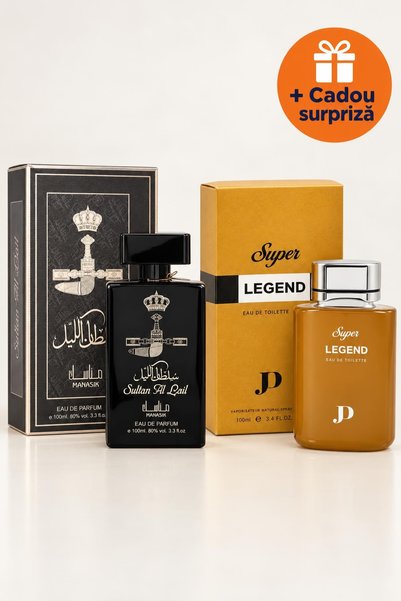 OferteTop Set 2 Parfumuri Arăbești pentru Bărbați: Sultan Al Lail și Super Le...
