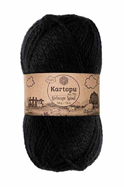 Genel Markalar K.artopu Melange Wool El Örgü Ipi Siyah K940