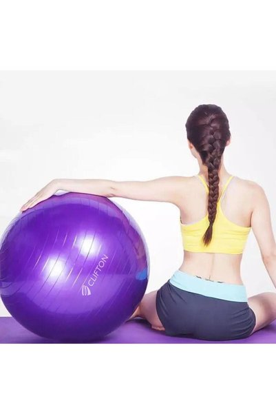Clifton Set de minge și pompă Pilates fucsia, de 65 cm, potrivit pentru cei cu înălțimea cuprinzând intervalul de 160 cm - 169 cm