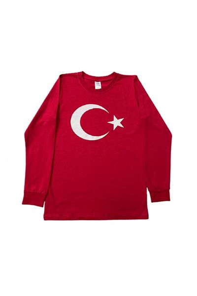 Cicitime Crescent and Star Printed Unisex Long Sleeve T-shirt