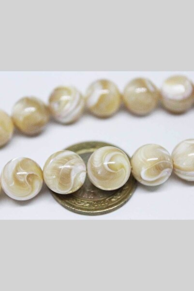 Yasamtohumu Niz od sedefastog kamena 12 mm (karamel)