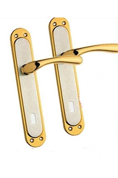 abnturk Metali 1.kalite Oda Kapı Kolu Seti Saten-gold