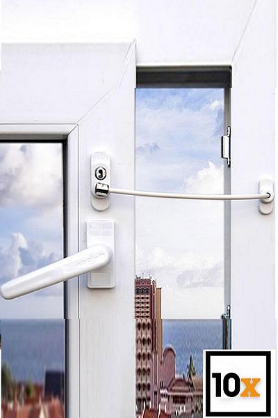 fitfiyat 10 Pieces!Rope Keyed Glass Window Lock Pimapen PVC Lock Theft Child Safety Lock