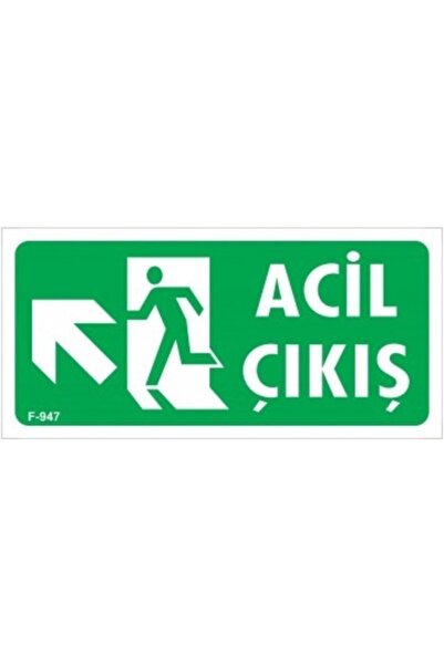 Emek Emergency Exit Left Top Arrow 12X25 cm Photoluminescent Dekota